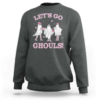 Funny Halloween Sweatshirt Let's Go Ghouls Cowgirl Western Ghost - Wonder Print Shop