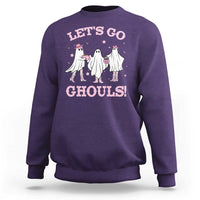 Funny Halloween Sweatshirt Let's Go Ghouls Cowgirl Western Ghost - Wonder Print Shop