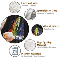 Halloween LGBT Throw Blanket Scream In Gay Ghost Murderer Rainbow - Wonder Print Shop