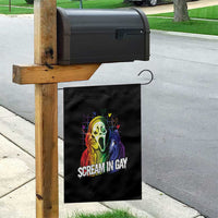 Halloween LGBT Garden Flag Scream In Gay Ghost Murderer Rainbow - Wonder Print Shop