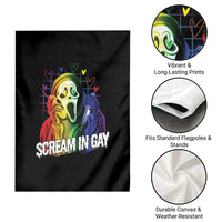 Halloween LGBT Garden Flag Scream In Gay Ghost Murderer Rainbow - Wonder Print Shop
