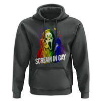 Halloween LGBT Hoodie Scream In Gay Ghost Murderer Rainbow