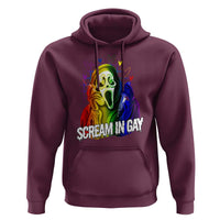 Halloween LGBT Hoodie Scream In Gay Ghost Murderer Rainbow
