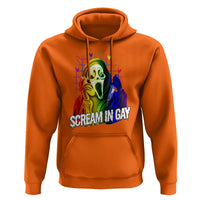 Halloween LGBT Hoodie Scream In Gay Ghost Murderer Rainbow
