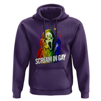 Halloween LGBT Hoodie Scream In Gay Ghost Murderer Rainbow