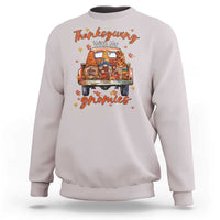 Thanksgiving Day Sweatshirt Thanksgiving With My Gnomies Car Fall Season - Wonder Print Shop