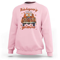 Thanksgiving Day Sweatshirt Thanksgiving With My Gnomies Car Fall Season - Wonder Print Shop