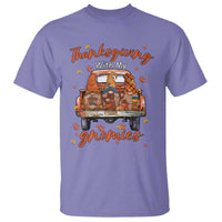 Thanksgiving Day T Shirt Thanksgiving With My Gnomies Car Fall Season - Wonder Print Shop