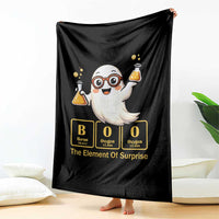 Halloween Chemistry Throw Blanket Boo The Element Of Surprise Ghost Nerd - Wonder Print Shop