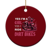 Yes I'm A Girl Yes I Ride Dirt Bikes Ceramic Ornament Motocross Biker - Wonder Print Shop