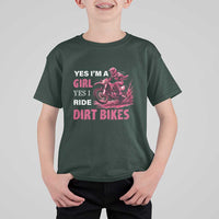Yes I'm A Girl Yes I Ride Dirt Bikes T Shirt For Kid Motocross Biker - Wonder Print Shop