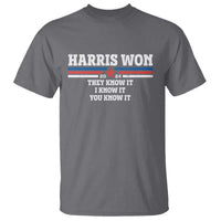 Harris Won 2024 T Shirt They I And You Know It US Election - Wonder Print Shop