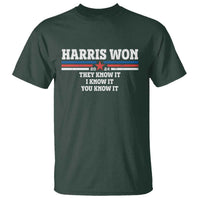 Harris Won 2024 T Shirt They I And You Know It US Election - Wonder Print Shop