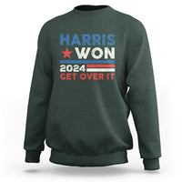Harris Won 2024 Get Over It Sweatshirt Presidential Election - Wonder Print Shop