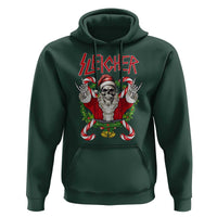 Christmas Heavy Metal Hoodie Sleigher Skeleton Santa Xmas Wreath