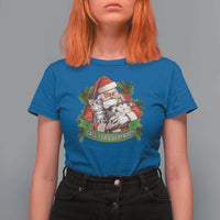 Christmas Cats Owner T Shirt For Women Cats For Everybody Vintage Santa Mistletoe - Wonder Print Shop
