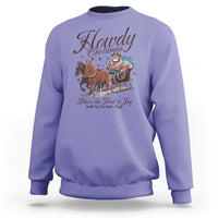 Western Christmas Sweatshirt Howdy Christmas Blaze The Trail To Joy Cowboy Santa - Wonder Print Shop