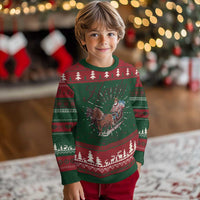 Western Christmas Ugly Christmas Sweater Howdy Christmas Blaze The Trail To Joy Cowboy Santa - Wonder Print Shop