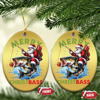 Funny Xmas Fishing Christmas Ornament Merry Christbass Santa Xmas Tree - Wonder Print Shop