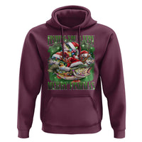 Funny Fishing Christmas Hoodie Fishing You A Very Merry Fishmas Santa Hat