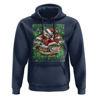 Funny Fishing Christmas Hoodie Fishing You A Very Merry Fishmas Santa Hat