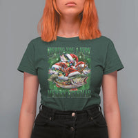 Funny Fishing Christmas T Shirt For Women Fishing You A Very Merry Fishmas Santa Hat - Wonder Print Shop