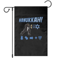 Funny Hanukkah Arcade Game Garden Flag Jewish Fighter Menorah Star Of David - Wonder Print Shop