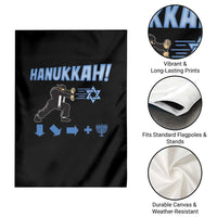 Funny Hanukkah Arcade Game Garden Flag Jewish Fighter Menorah Star Of David - Wonder Print Shop