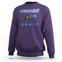 Funny Hanukkah Arcade Game Sweatshirt Jewish Fighter Menorah Star Of David - Wonder Print Shop