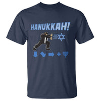 Funny Hanukkah Arcade Game T Shirt Jewish Fighter Menorah Star Of David - Wonder Print Shop