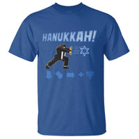 Funny Hanukkah Arcade Game T Shirt Jewish Fighter Menorah Star Of David - Wonder Print Shop