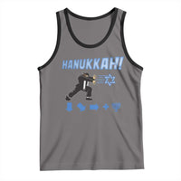 Funny Hanukkah Arcade Game Tank Top Jewish Fighter Menorah Star Of David - Wonder Print Shop