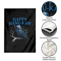 Funny Hanukkah Crow Garden Flag Happy Hanukaw Jewish Holiday - Wonder Print Shop