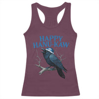 Funny Hanukkah Crow Racerback Tank Top Happy Hanukaw Jewish Holiday - Wonder Print Shop