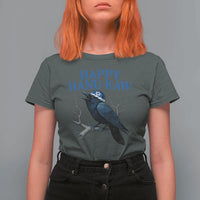 Funny Hanukkah Crow T Shirt For Women Happy Hanukaw Jewish Holiday - Wonder Print Shop