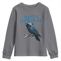 Funny Hanukkah Crow Youth Sweatshirt Happy Hanukaw Jewish Holiday - Wonder Print Shop
