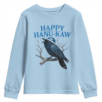 Funny Hanukkah Crow Youth Sweatshirt Happy Hanukaw Jewish Holiday - Wonder Print Shop