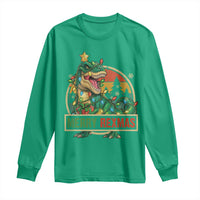 Funny Christmas Dinosaur Long Sleeve Shirt Merry Rexmas Dino Xmas Tree - Wonder Print Shop