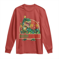 Funny Christmas Dinosaur Long Sleeve Shirt Merry Rexmas Dino Xmas Tree - Wonder Print Shop