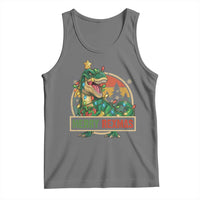 Funny Christmas Dinosaur Tank Top Merry Rexmas Dino Xmas Tree - Wonder Print Shop