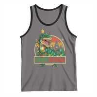 Funny Christmas Dinosaur Tank Top Merry Rexmas Dino Xmas Tree - Wonder Print Shop