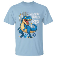 Funny Hanukkah Dinosaur T Shirt Menorasaurus Rex Jewish Holiday Chanukkah - Wonder Print Shop