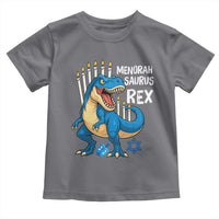 Funny Hanukkah Dinosaur Toddler T Shirt Menorasaurus Rex Jewish Holiday Chanukkah - Wonder Print Shop