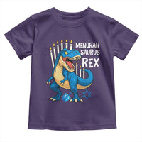 Funny Hanukkah Dinosaur Toddler T Shirt Menorasaurus Rex Jewish Holiday Chanukkah - Wonder Print Shop