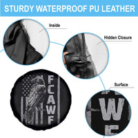 Funny F CAW F Crow Spare Tire Cover Vintage American Flag - Wonder Print Shop