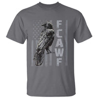Funny F CAW F Crow T Shirt Vintage American Flag - Wonder Print Shop