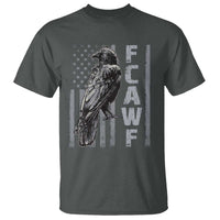 Funny F CAW F Crow T Shirt Vintage American Flag - Wonder Print Shop