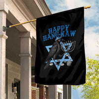 Funny Hanukkah Crow Garden Flag Happy Hanukaw Jewish Holiday Chanukah Menorah - Wonder Print Shop