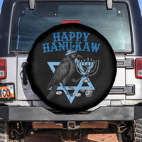 Funny Hanukkah Crow Spare Tire Cover Happy Hanukaw Jewish Holiday Chanukah Menorah - Wonder Print Shop