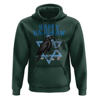 Funny Hanukkah Crow Hoodie Happy Hanukaw Jewish Holiday Chanukah Menorah - Wonder Print Shop